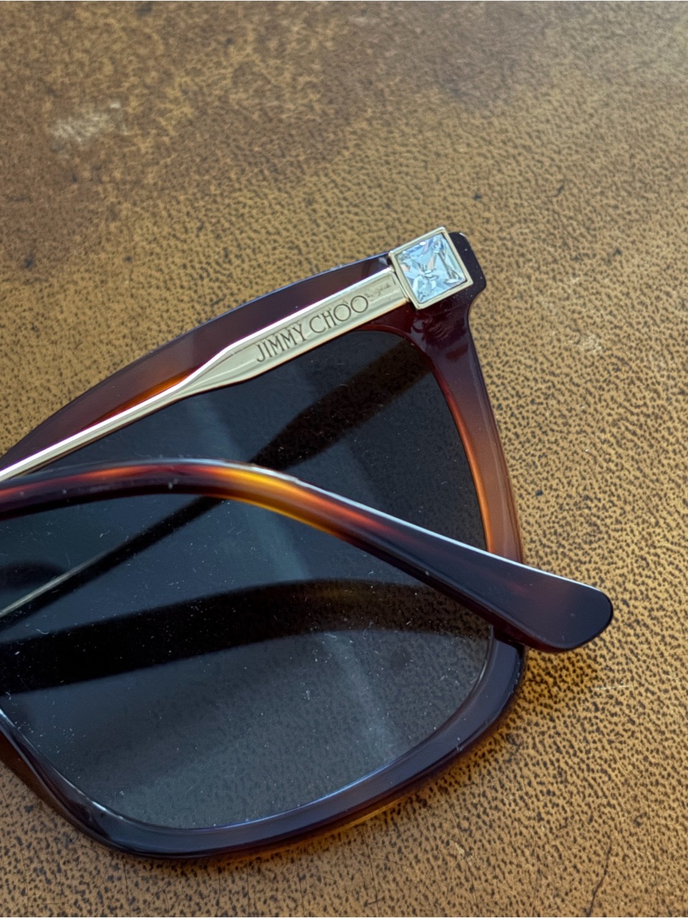 Jimmy Choo Tortoiseshell Frame Sunglasses with Dark Lenses - Picture 2 of 2